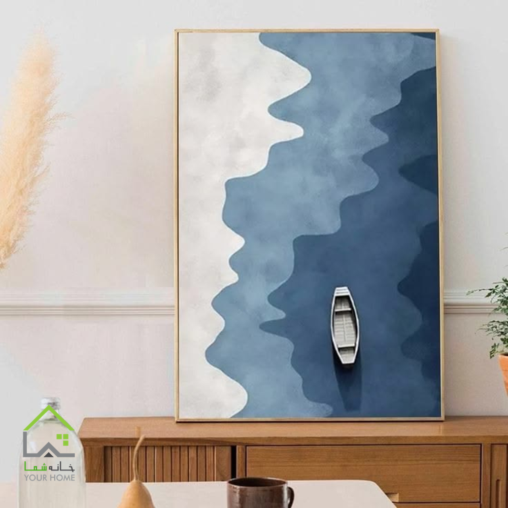 تابلو سالنی مینیمال آبی